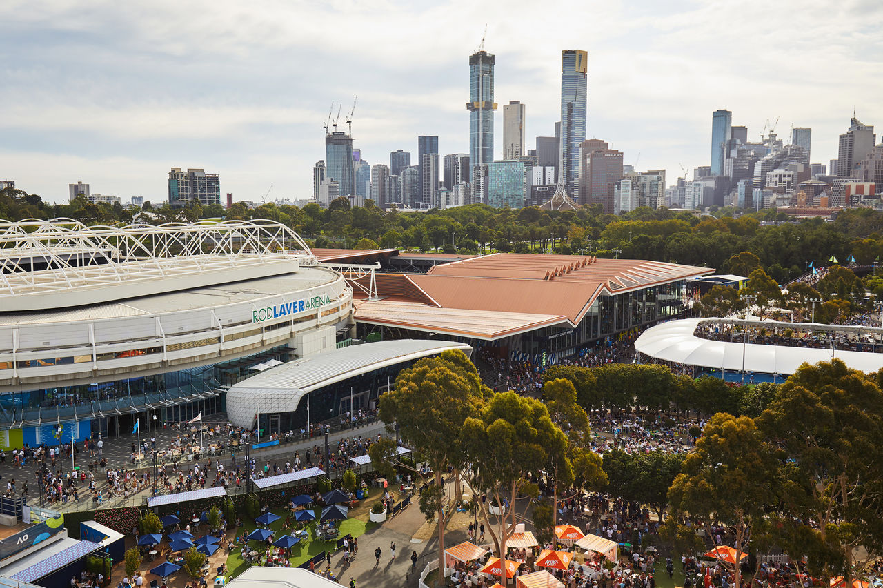 MELBOURNE, AUSTRALIA - JANUARY 26: A general view on day seven of the 2020 Australian Open at Melbourne Park on January 26, 2020 in Melbourne, Australia. (Photo by Graham Denholm/Getty Images)