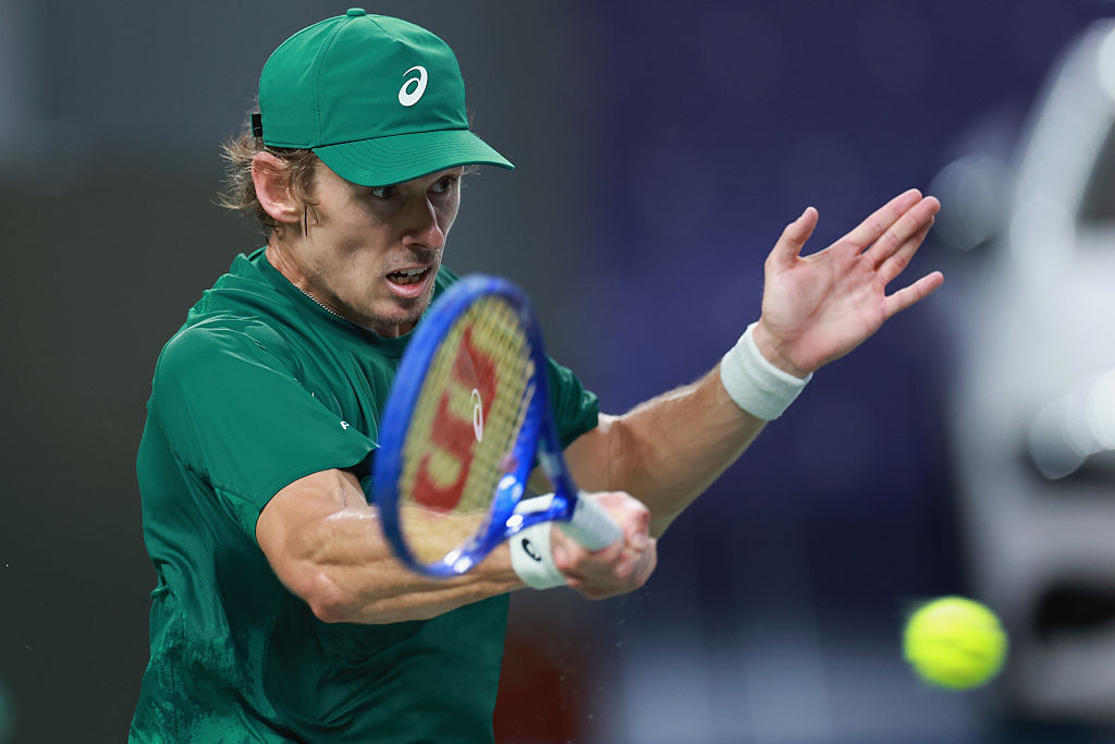 Alex de Minaur has notched his 300th career match win in the first round in Vienna. Photo: Getty Images