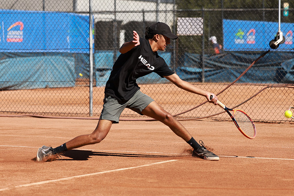 April 17: Parth Chitroda (VIC) at the 2025 12/u and 14/u Australian Claycourt Championships at the Canberra Tennis Centre on Thursday, April 17, 2025. Photo by TENNIS AUSTRALIA/ ANASTASIA KACHALKOVA