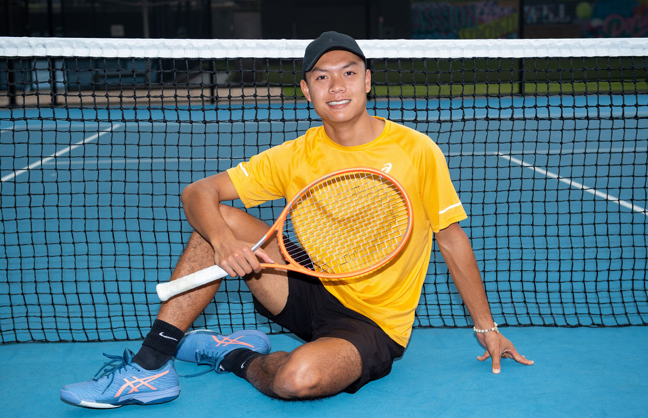BRISBANE, AUSTRALIA - AUGUST 05: Derek Pham poses for a photo at the National Tennis Academy, Brisbane, 5th August, 2022. MANDATORY PHOTO CREDIT, Tennis Australia/Bradley Kanaris Photography (Photo by Bradley Kanaris/ Tennis Australia)