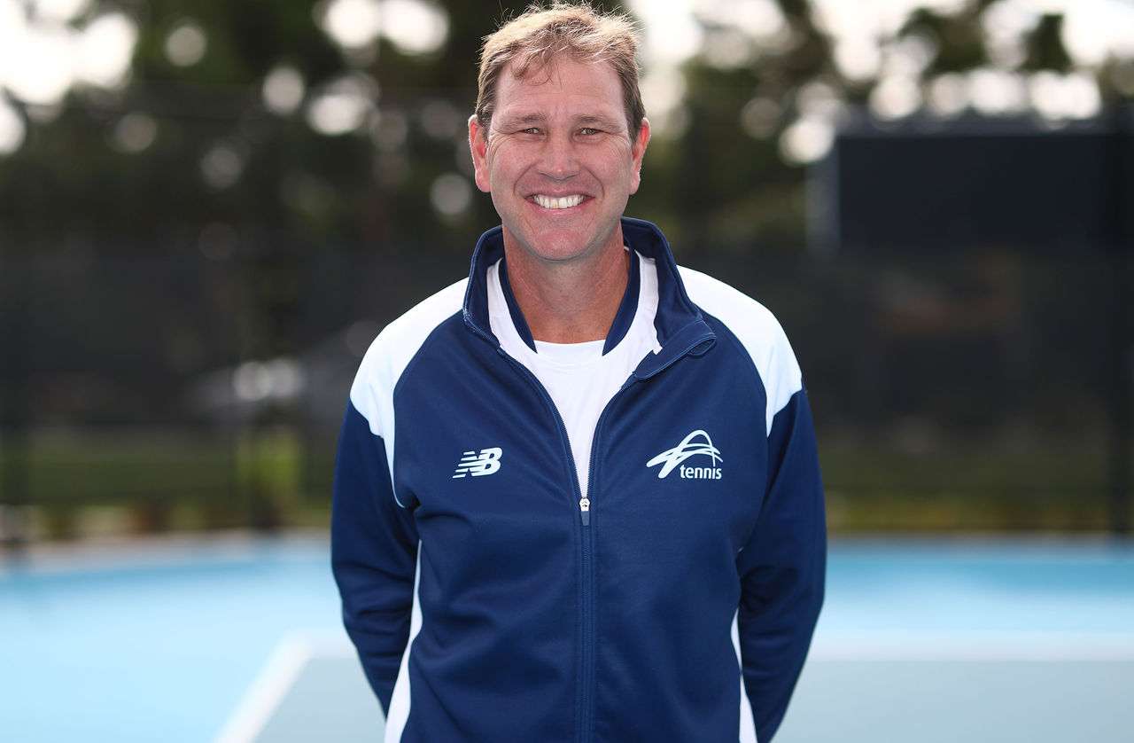 BRISBANE, AUSTRALIA - JUNE 24: Anthony Richardson poses during the National Tennis Academy Class of 2021 shoot at the Queensland Tennis Centre on June 24, 2021 in Brisbane, Australia. (Photo by Chris Hyde/Getty Images for Tennis Australia)MANDATORY PHOTO CREDIT TENNIS AUSTRALIA