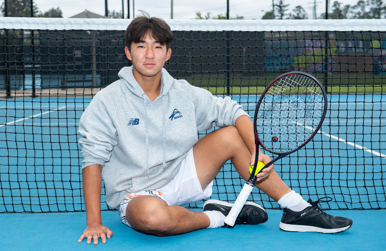 BRISBANE, AUSTRALIA - AUGUST 05: Jeremy Jin poses for a photo at the National Tennis Academy, Brisbane, 5th August, 2022. MANDATORY PHOTO CREDIT, Tennis Australia/Bradley Kanaris Photography (Photo by Bradley Kanaris/ Tennis Australia)